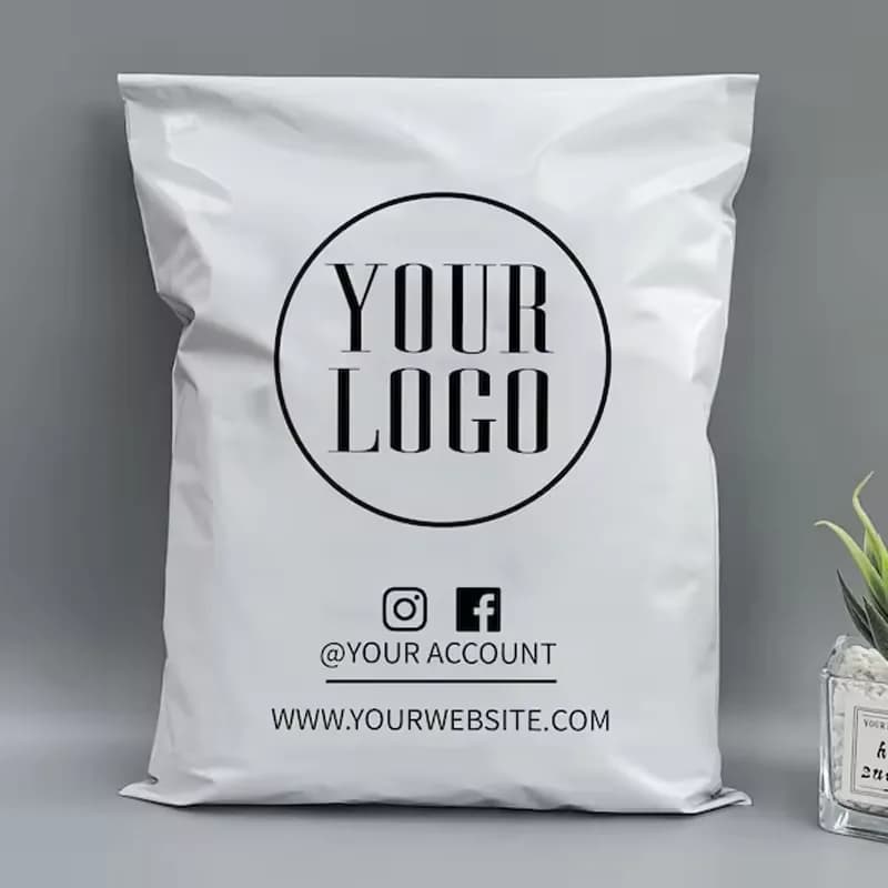 Custom Printed White Courier Bags (Pack of 100)