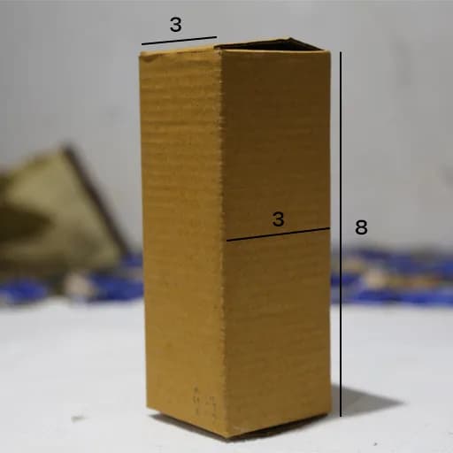 Box 3 x 3 x 8 - 3 Ply Corrugated Box for Shipping (25 Pack) – image 2