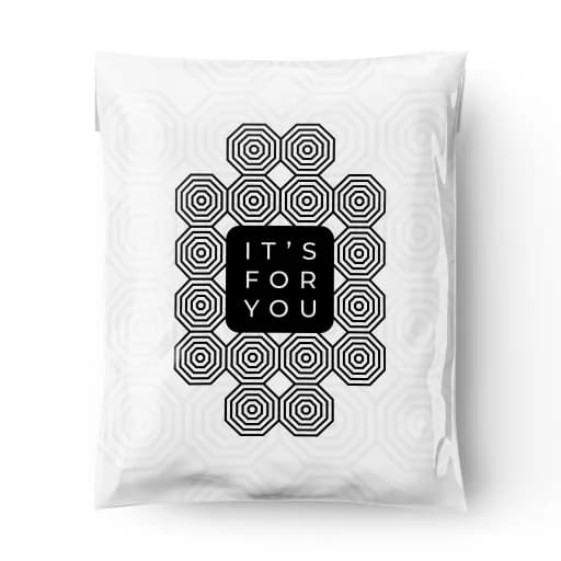 Geometric Hex It's For You Courier Bag (Pack of 100)