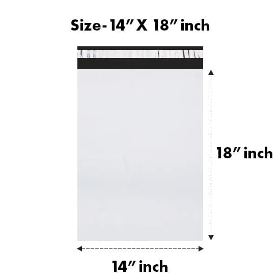 14 x 18 inches White Courier Bag – Essential Line (Pack of 100)
