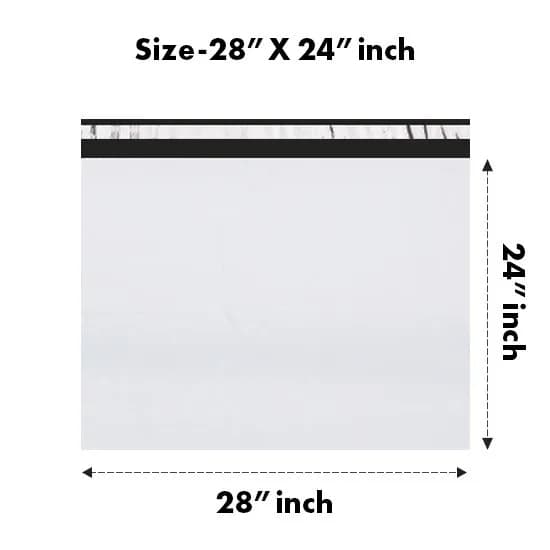 28 x 24 inches White Courier Bag – Essential Line (Pack of 100)