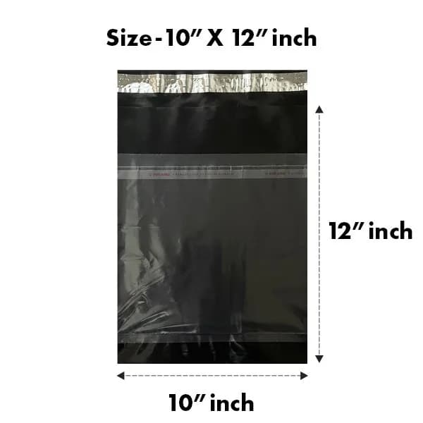 10 x 12 inches Black Tamper-Proof Courier Bag (Pack of 100)