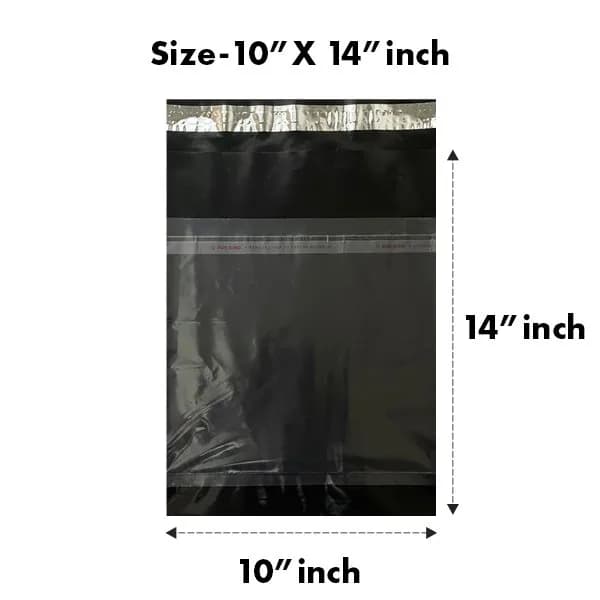 10 x 14 inches Black Tamper-Proof Courier Bag (Pack of 100)