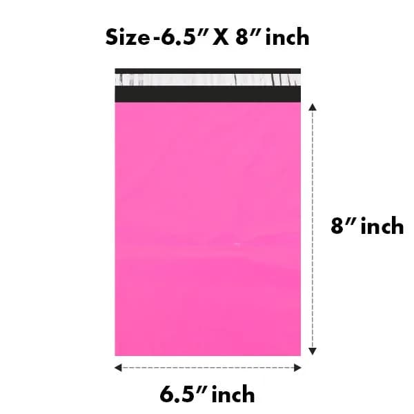 6.5 x 8 inches Pink Tamper-Proof Courier Bag (Pack of 100)
