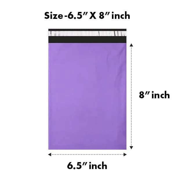 6.5 x 8 inches Purple Tamper-Proof Courier Bag (Pack of 100)