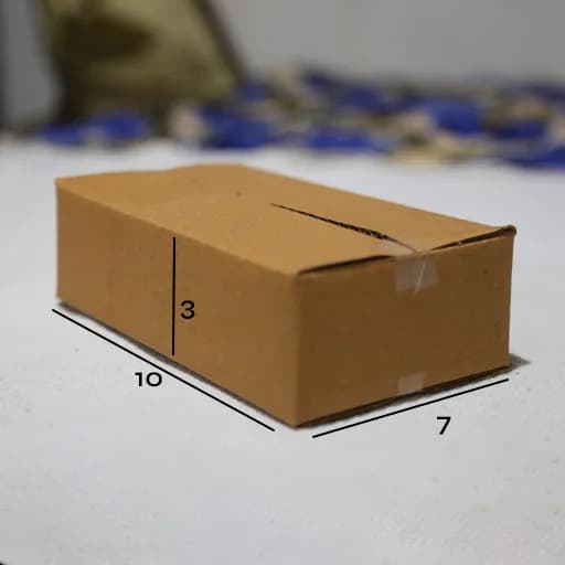 Box 10 x 7 x 3 - 3 Ply Corrugated Box for Shipping (25 Pack)