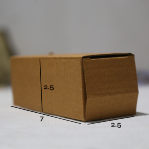 Box 2.5 x 2.5 x 7 – 3 Ply Corrugated Box for Shipping (25 Pack) | Strong Packaging for Small Products