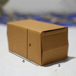 Box 3 x 3 x 6 – 3 Ply Corrugated Box for Shipping (25 Pack) | Strong Packaging for Small to Medium Products
