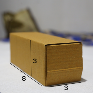 Box 3 x 3 x 8 – 3 Ply Corrugated Box for Shipping (25 Pack) | Strong Packaging for Small to Medium Products