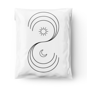 Sun & Moon Printed Secure Courier Bag